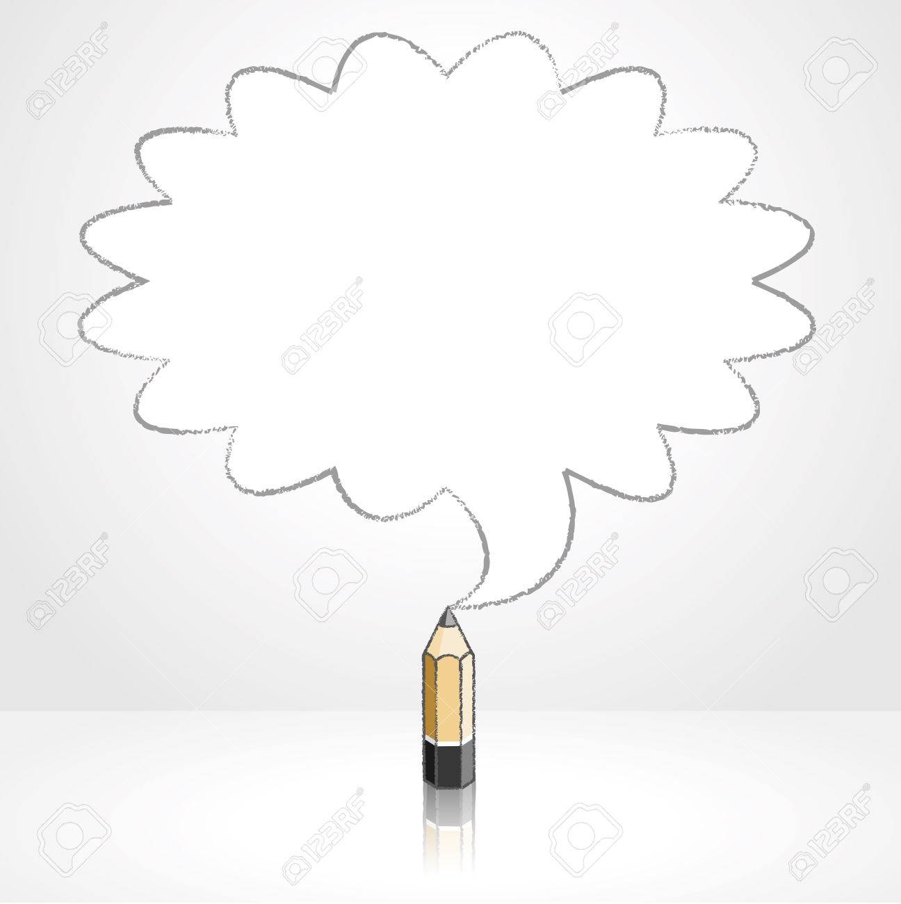 1296x1300 Wooden Lead Pencil With Reflection Drawing Rounded Starburst