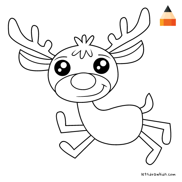 600x600 How To Draw Rudolph