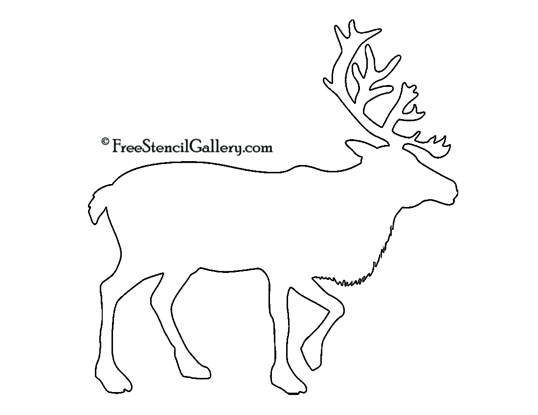 1100x850 Reindeer Silhouette Stencil Free Stencil Gallery