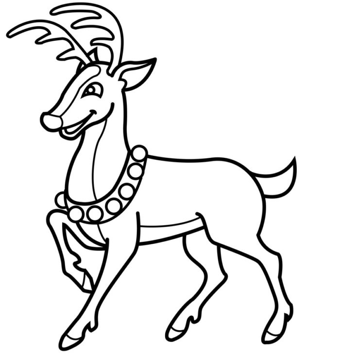700x729 Coloring Pages Reindeer Drawings Template 460 0 Coloring Pages