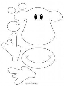 226x300 Rudolph Face Template