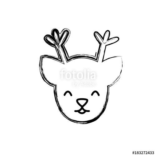 500x500 Figure Reindeer Head To Merry Christmas Decoration Stock Image