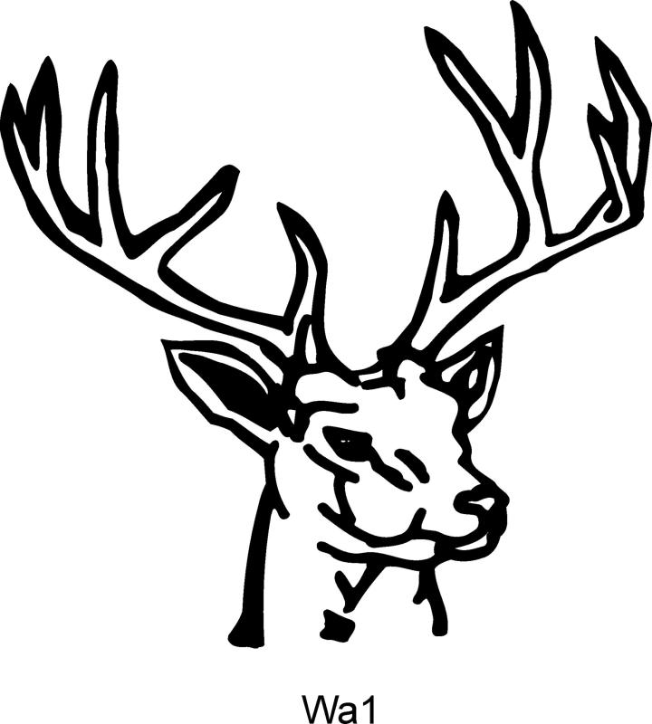 720x800 Stag Head Silhouette Clip Art