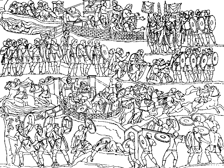 761x569 Arch Of Severus, Relief West Left, Drawing