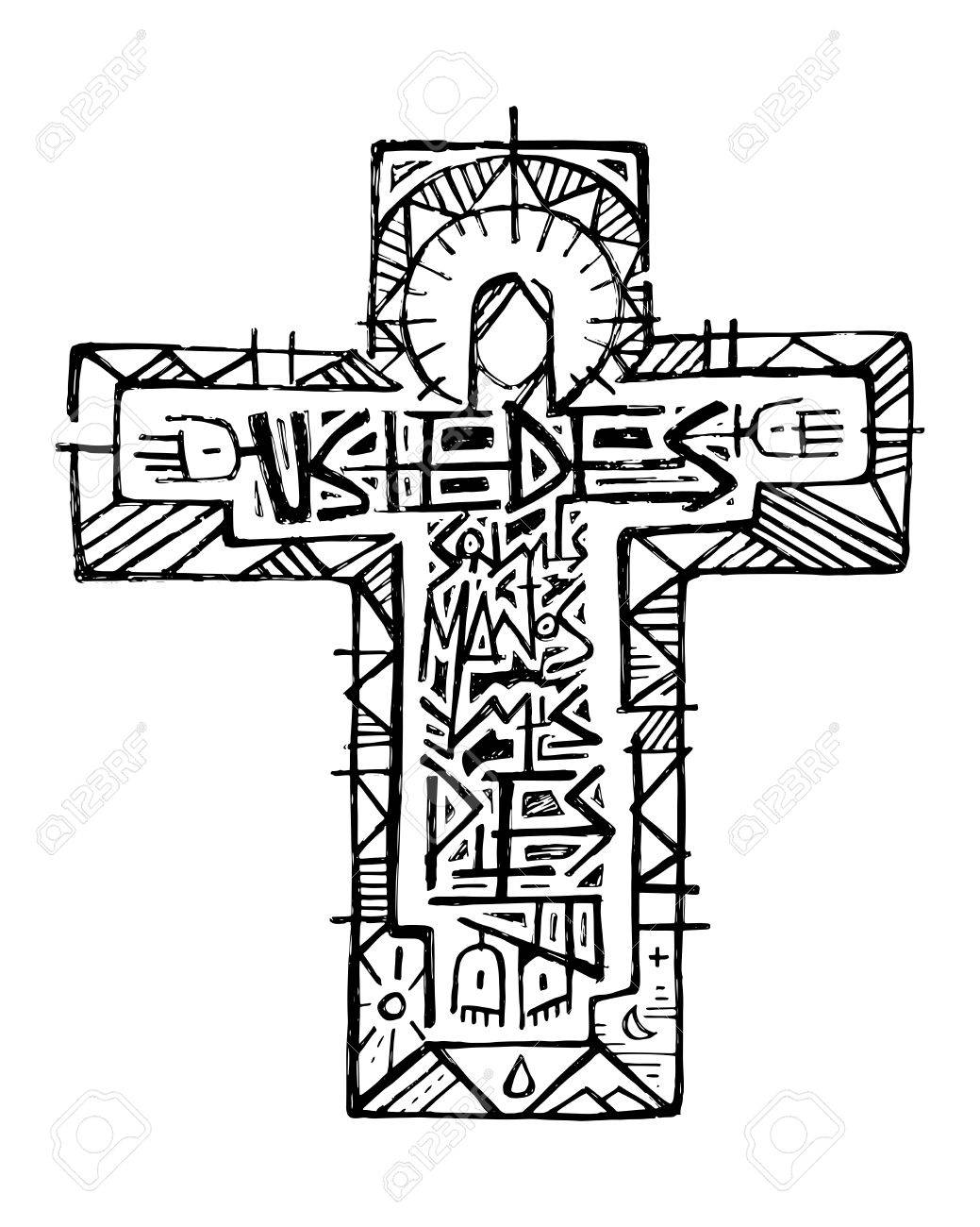 1039x1300 Hand Drawn Vector Illustration Or Drawing Of Jesus Christ