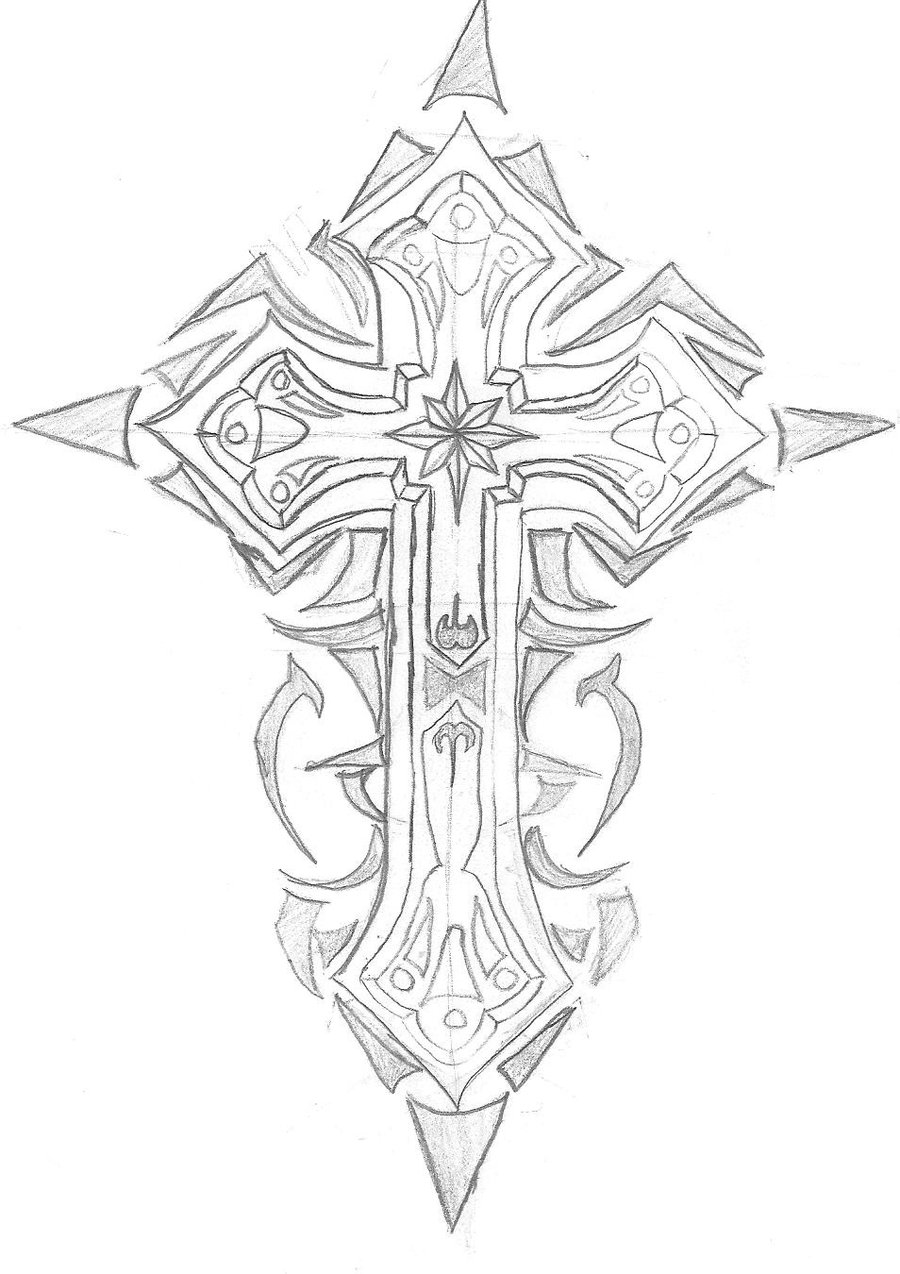 900x1274 Tribal Cross By Animeboy1321