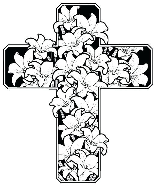 520x621 Coloring Pages Crosses Stained Glass Cross Coloring Pages Loves Me