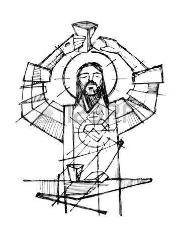 360x450 Hand Drawn Vector Illustration Or Drawing Of Jesus Christ