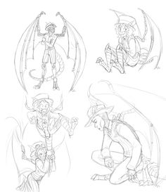 236x273 The Gargoyles Drawing Esmeralda Disney Renaissance