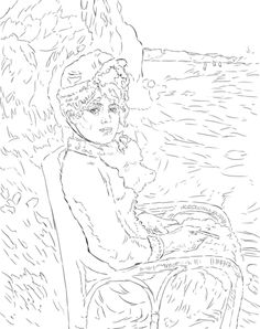 236x298 Coloring Renoir Terasse, From The Gallery Art Adult Coloring