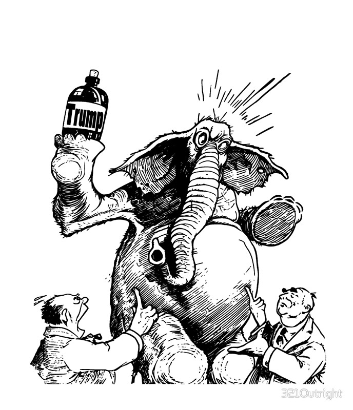 688x800 Drunk On Trump Republican Elephant Mini Skirts By 321outright