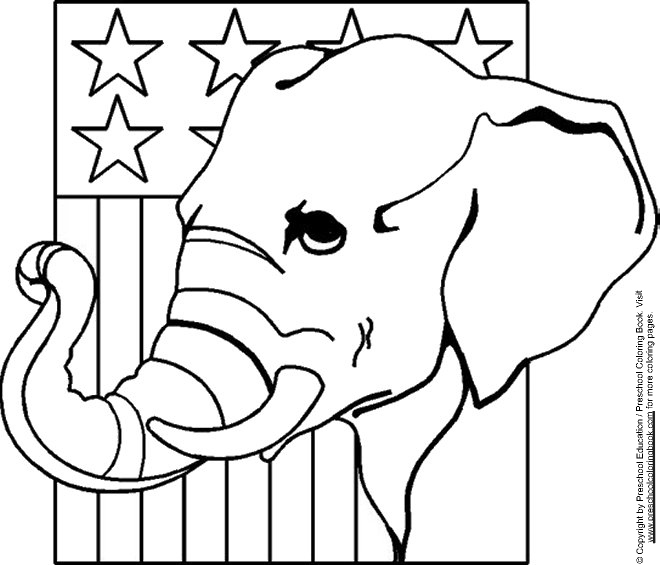 660x565 Republican Elephant Coloring Pages