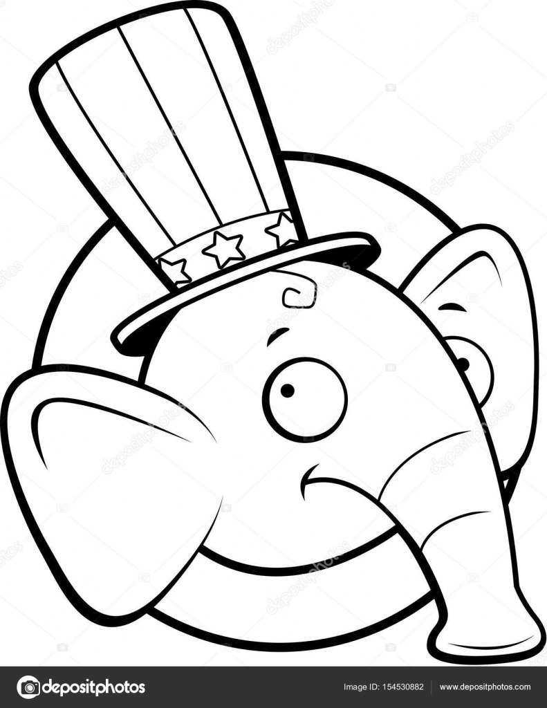 791x1024 Cartoon Republican Elephant Stock Vector Cthoman