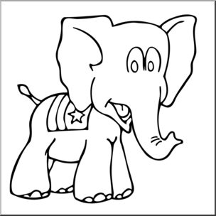 304x304 Clip Art Us Government Republican Elephant Bampw I