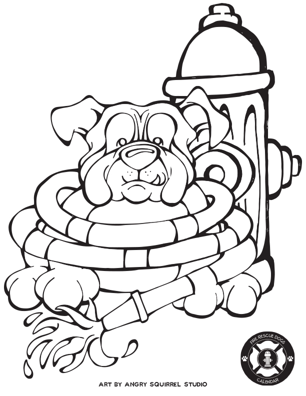 612x792 Free Coloring Pages Fire Rescue Dogs Angry Squirrel Studio