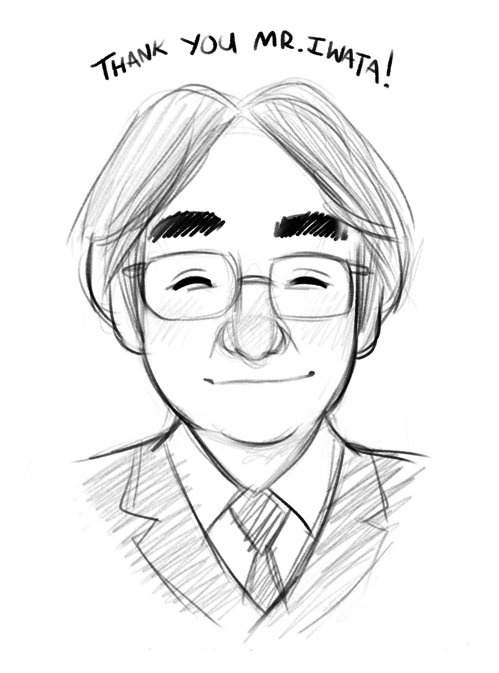 1024x1380 A Satoru Iwata Drawing. Video Games Satoru Iwata