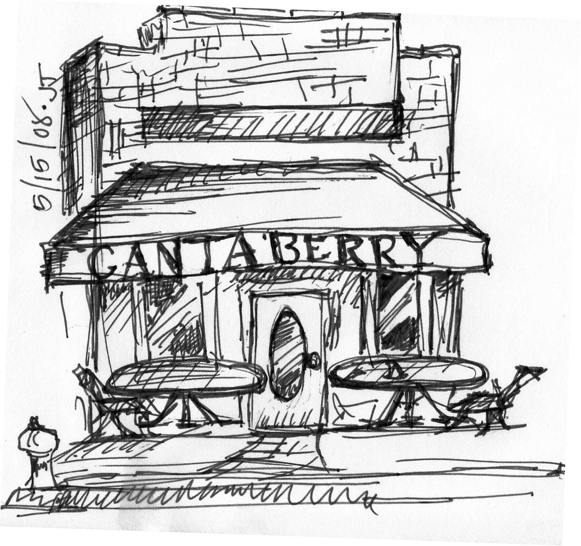 1177x1108 Drawing Of A Restaurant