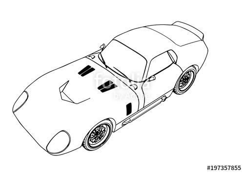500x354 Sketch Retro Car Vector. Stock Image And Royalty Free Vector