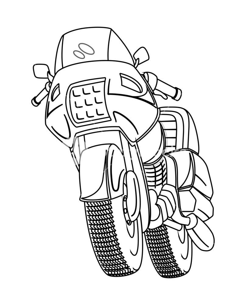 808x1000 Retro Drawing Sports Bike Royalty Free Stock Image