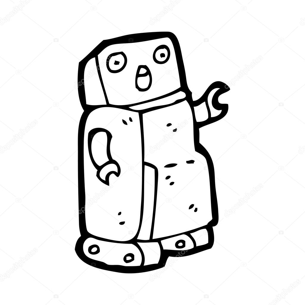 1024x1024 Boxy Robot Cartoon Stock Vector Lineartestpilot