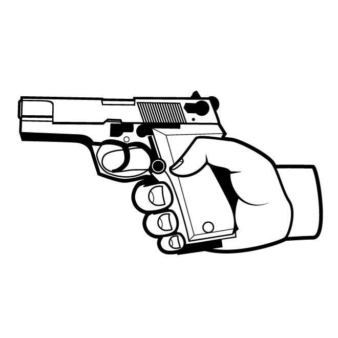 660x660 Revolver Hand Gun Car Decal Sticker Ebay