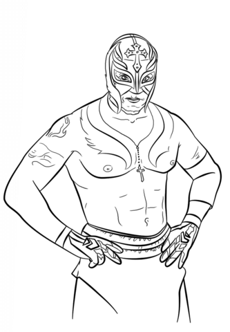 333x480 Rey Mysterio Coloring Page Free Printable Coloring Pages