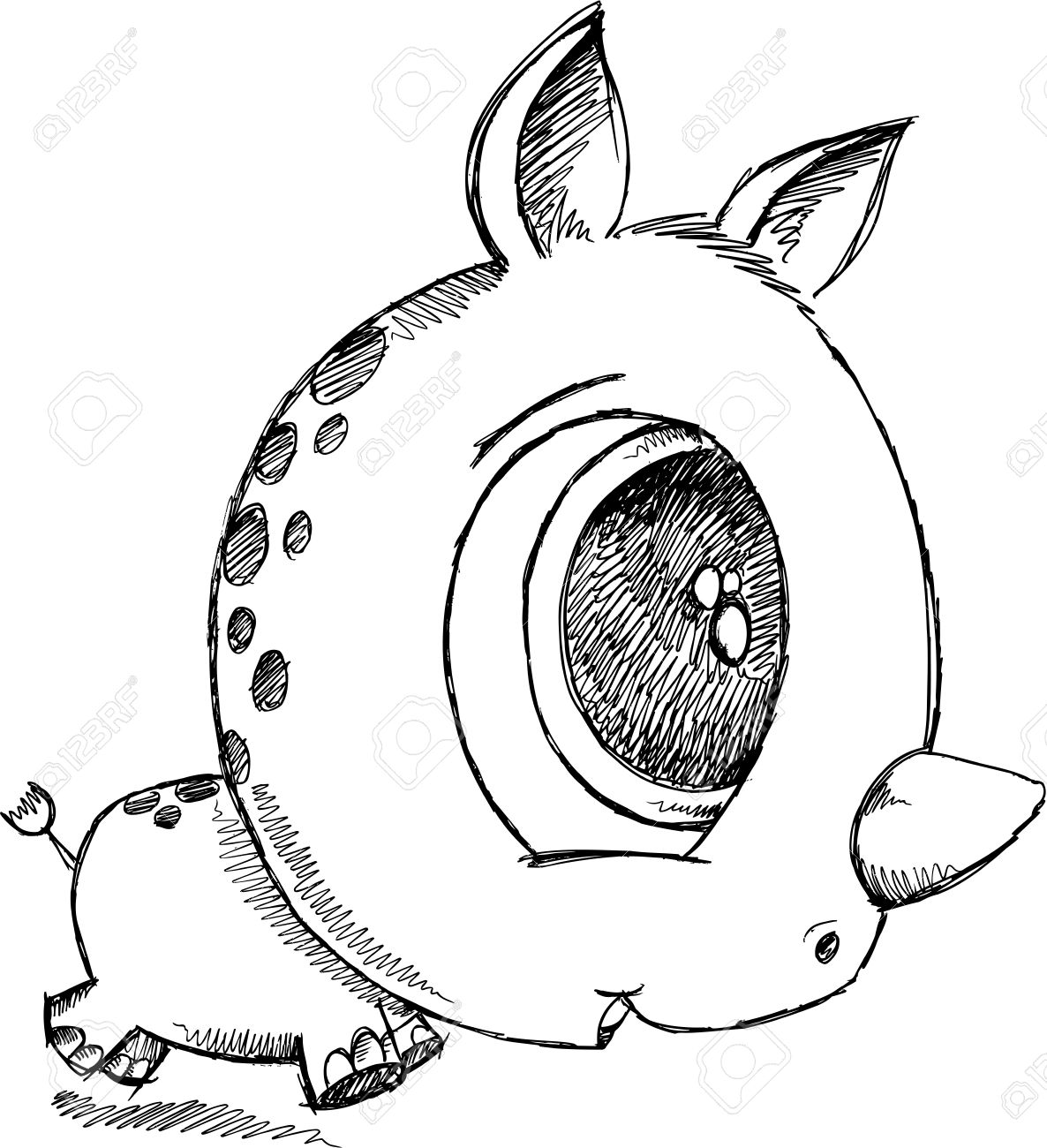 1186x1300 Cute Rhino Cartoon