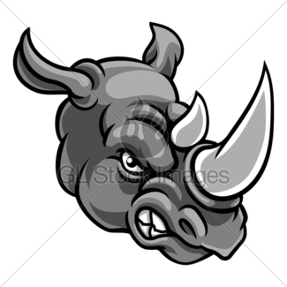 325x325 Rhino Rhinoceros Animal Head Gl Stock Images