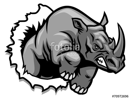 500x380 Rhino Show His Big Muscle Stock Image And Royalty Free Vector