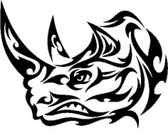 236x187 Tribal Look Rhinos Tattoo, Tatting And Rhino Tattoo