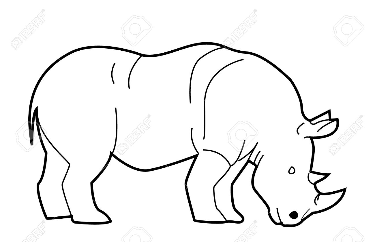 1300x841 Rhino Royalty Free Cliparts, Vectors, And Stock Illustration