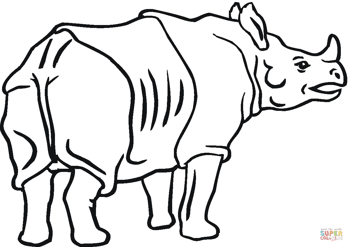 Rhino Outline Drawing at GetDrawings | Free download