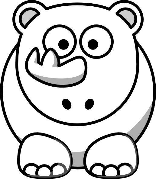 516x593 Rhino Outline Clip Art