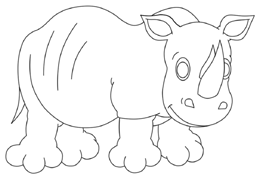 260x179 How To Draw A Rhinoceros Cartoon Lesson