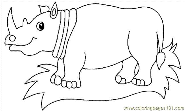 650x392 Rhinoceros 016 Coloring Page