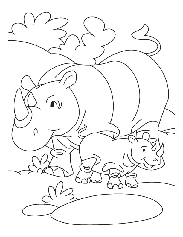 Rhinoceros Line Drawing