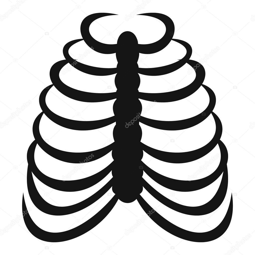1024x1024 Rib Cage Icon, Simple Style Stock Vector Ylivdesign