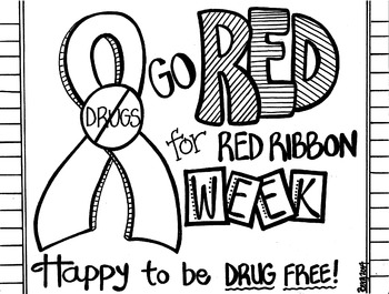 350x265 Red Ribbon Week Coloring Pages