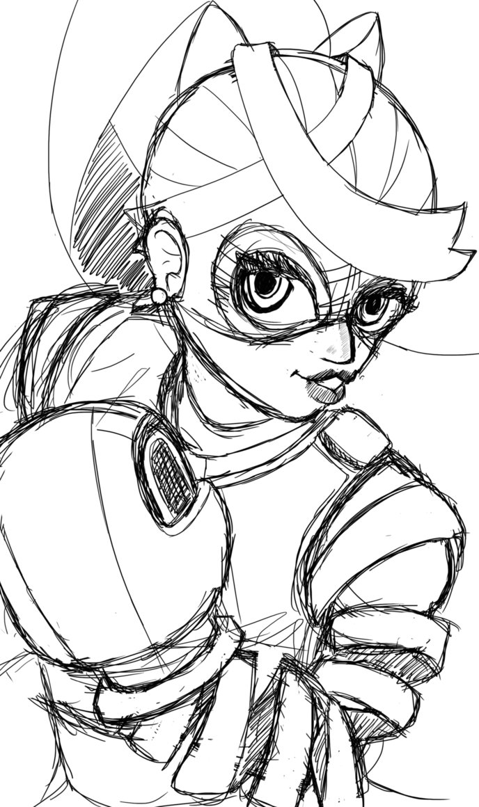 688x1160 Sketch Ribbon Girl Arms By Klampu