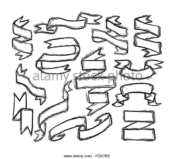 594x540 Ribbon Banner Black And White Stock Photos Amp Images