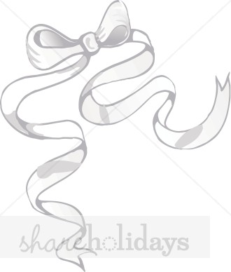 330x388 Long White Bow Clipart Christmas Decoration Clipart