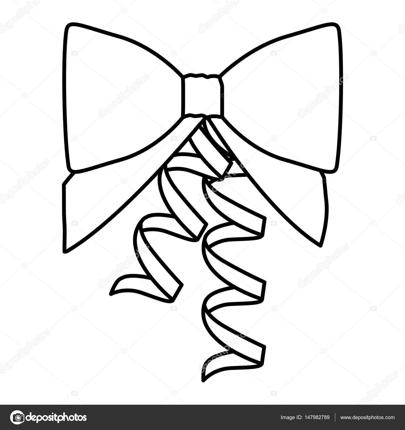 1600x1700 Silhouette Ribbon With Holding Bow Stock Vector Grgroupstock