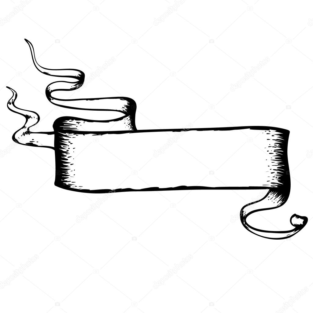 1024x1024 Drawing Ribbon In Retro Style Vector Stock Vector 100ker