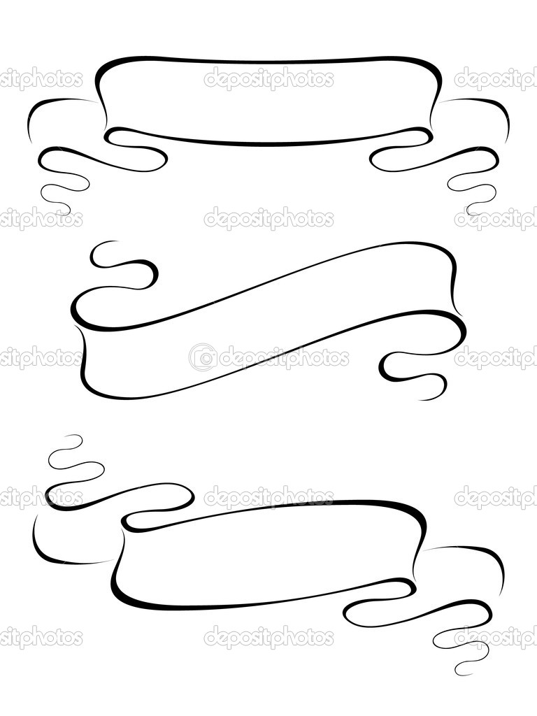 768x1024 How To Draw A Banner Ribbon