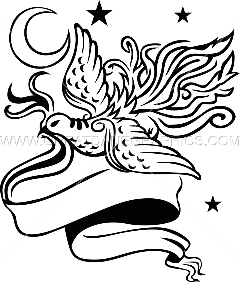 825x967 Ribbon Bird Production Ready Artwork For T Shirt Printing