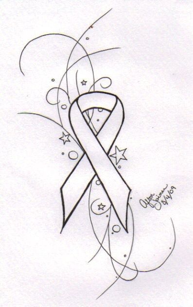 397x631 Cancer Ribbon Tattoo Drawing