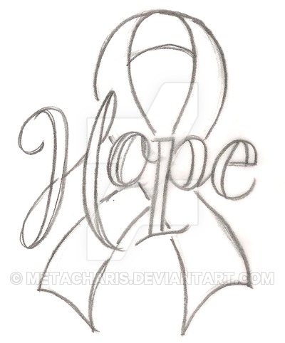 400x482 Hope Cancer Ribbon Tattoo By Metacharis