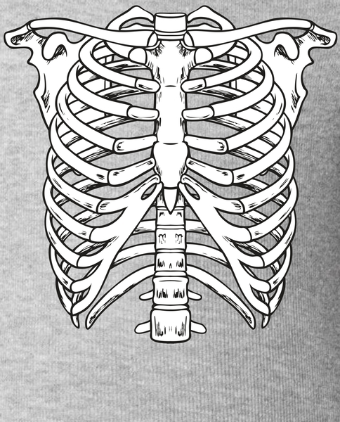 484x600 Skeleton Rib Cage Skull Chest Baby Bodysuit Teeshirtpalace