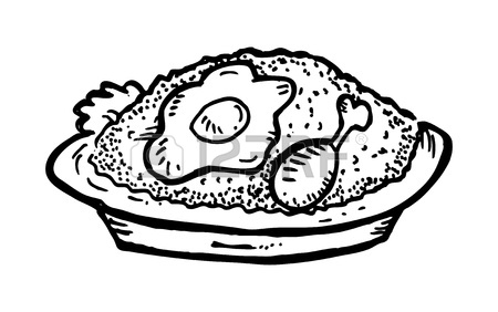 450x282 Fried Rice Doodle Royalty Free Cliparts, Vectors, And Stock