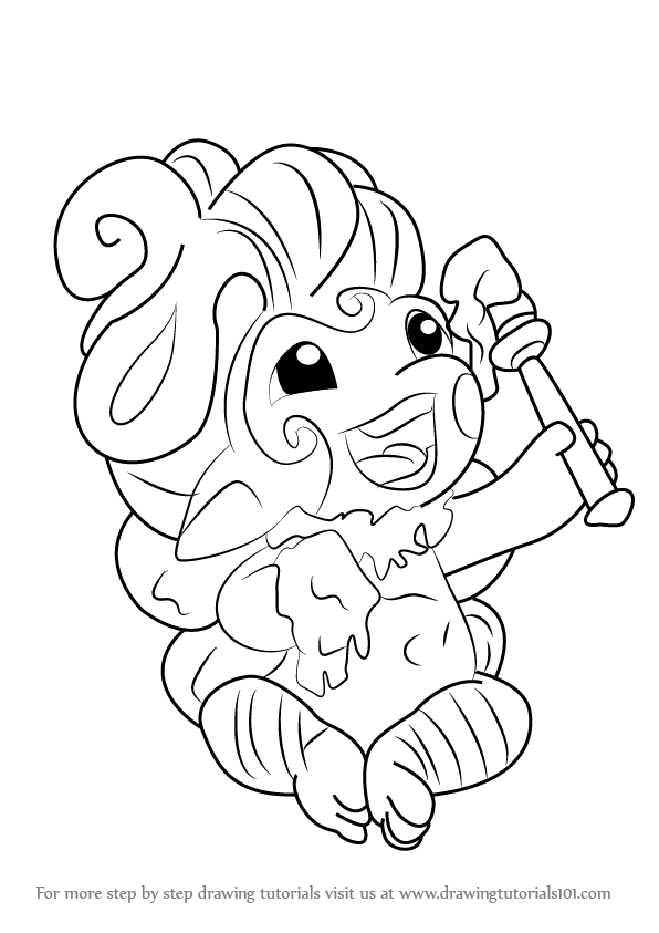 596x843 Learn How To Draw Beetrice From The Zelfs (The Zelfs) Step By Step